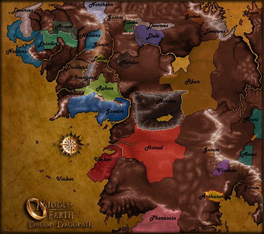 Превью стратегической карты для Middle-Earth: Dagor Dagorath (Medieval 2: Total War) Превью стратегической карты для Middle-Earth: Dagor Dagorath (Medieval 2: Total War)